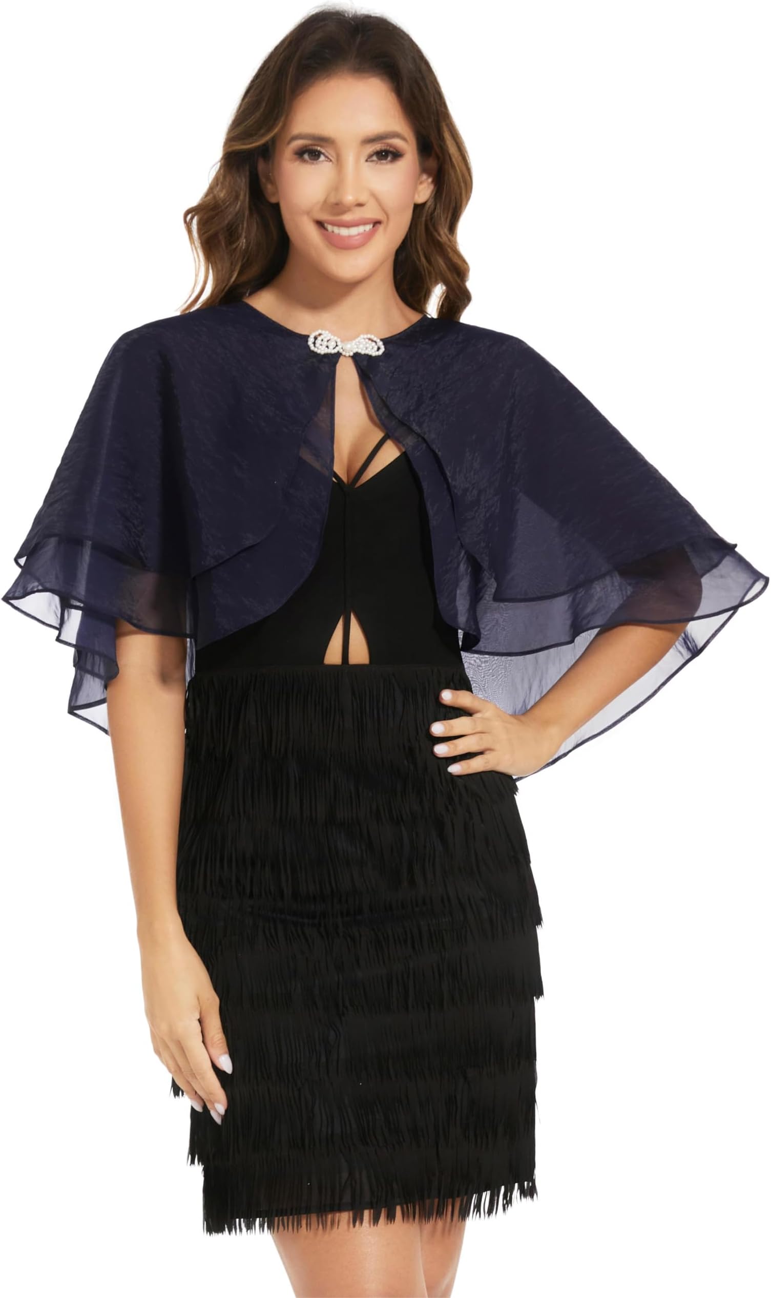 SepsapWomen's Sheer Tencel Shawls and Wraps for Evening Dresses Soft Wedding Cape Lightweight Bridesmaid Scarves Cover Up