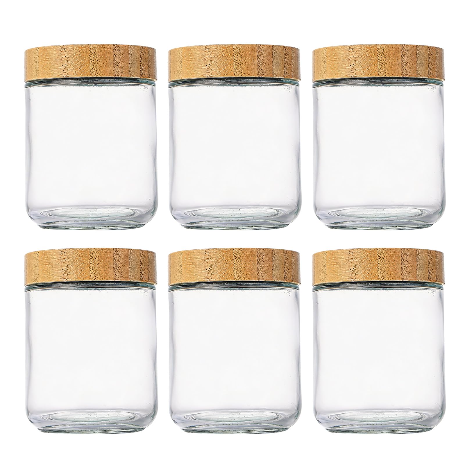 Kaeltsyn Glass Storage Jar with Airtights Lid for Overnight Oats Yogurt Parfaits and Food 300ml 480ml Oatmeal Jar