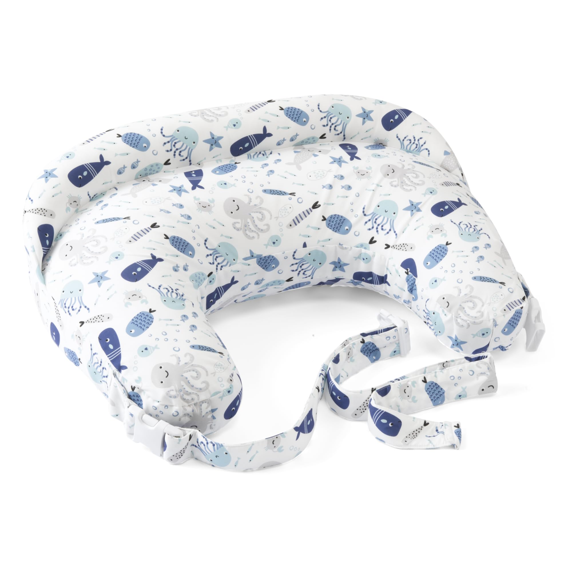 Boppy Cuscino Allattamento Deluxe, Supporto per Allattamento al Seno e con Biberon, Forma Ergonomica con Supporto per Mamma e Bambino, Imbottitura Piena, Sfoderabile e Lavabile in Lavatrice, 0M+
