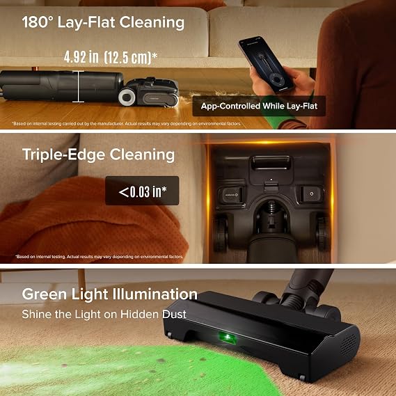 roborock F25 ACE Combo Wet Dry Vacuum Cleaner, 5-in-1 Cordless Stick Vacuum Mop, Smart Hard Floor Washer with 180 Lie-Flat, AI Assitant Wheels, Self Cleaning, 65 min Runtime, Whole House Cleaning
