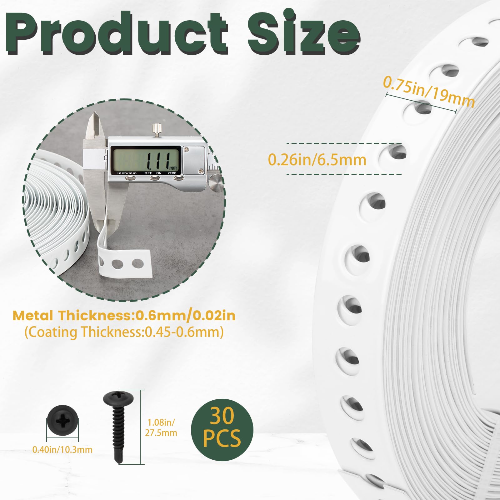 Galvanized Steel Strapping Metal Pipe Hanger Strap 1x33FT - Galvanized  Steel For Secure Support Metal Hanger Strap With Holes Pipe Support