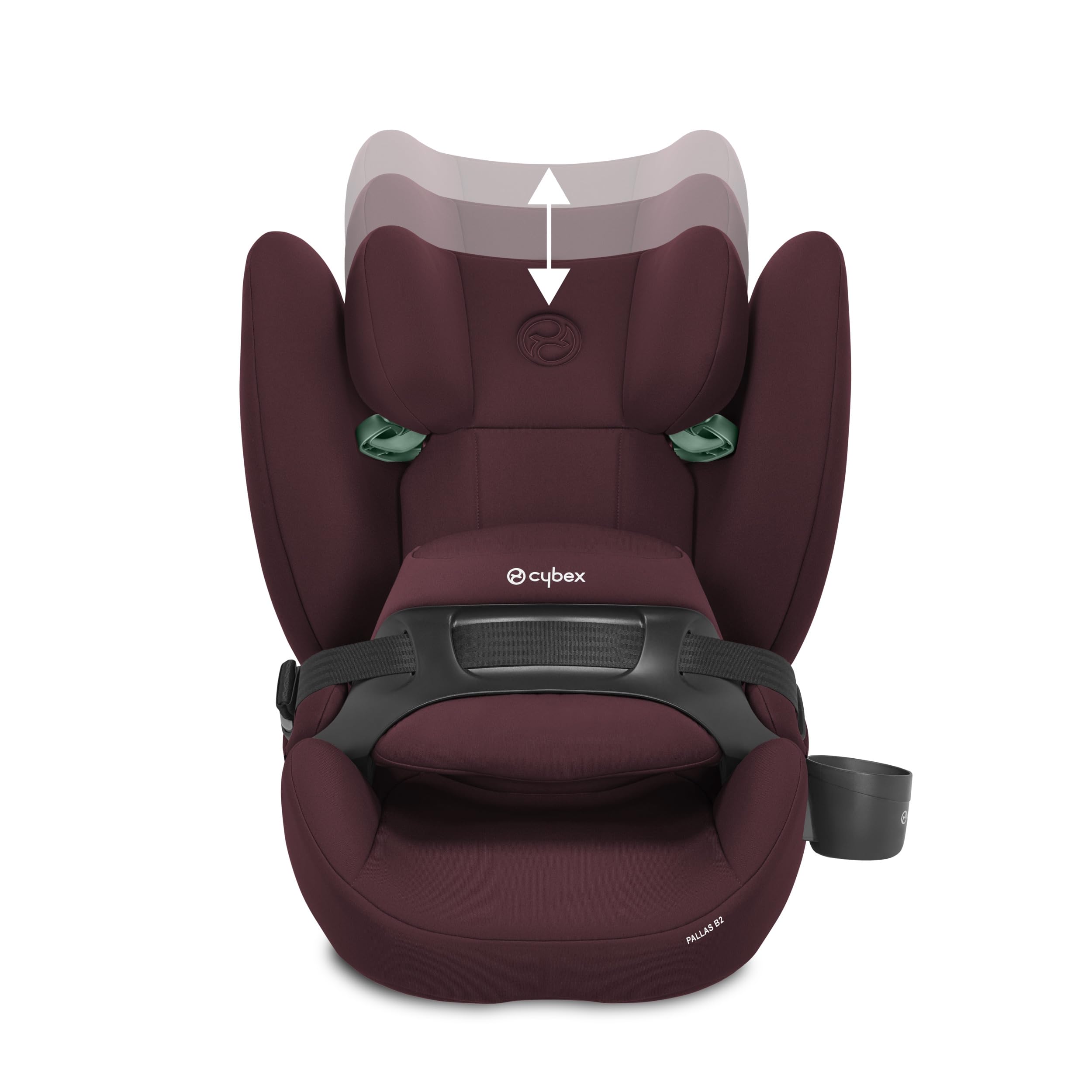 CYBEX Silver Seggiolino Auto Pallas B2 i-Size, ISOFIX, Gruppo 1/2/3 (9-50 kg), Da circa 15 Mesi fino a 12 Anni, Incluso Porta Bevande, Rumba Red