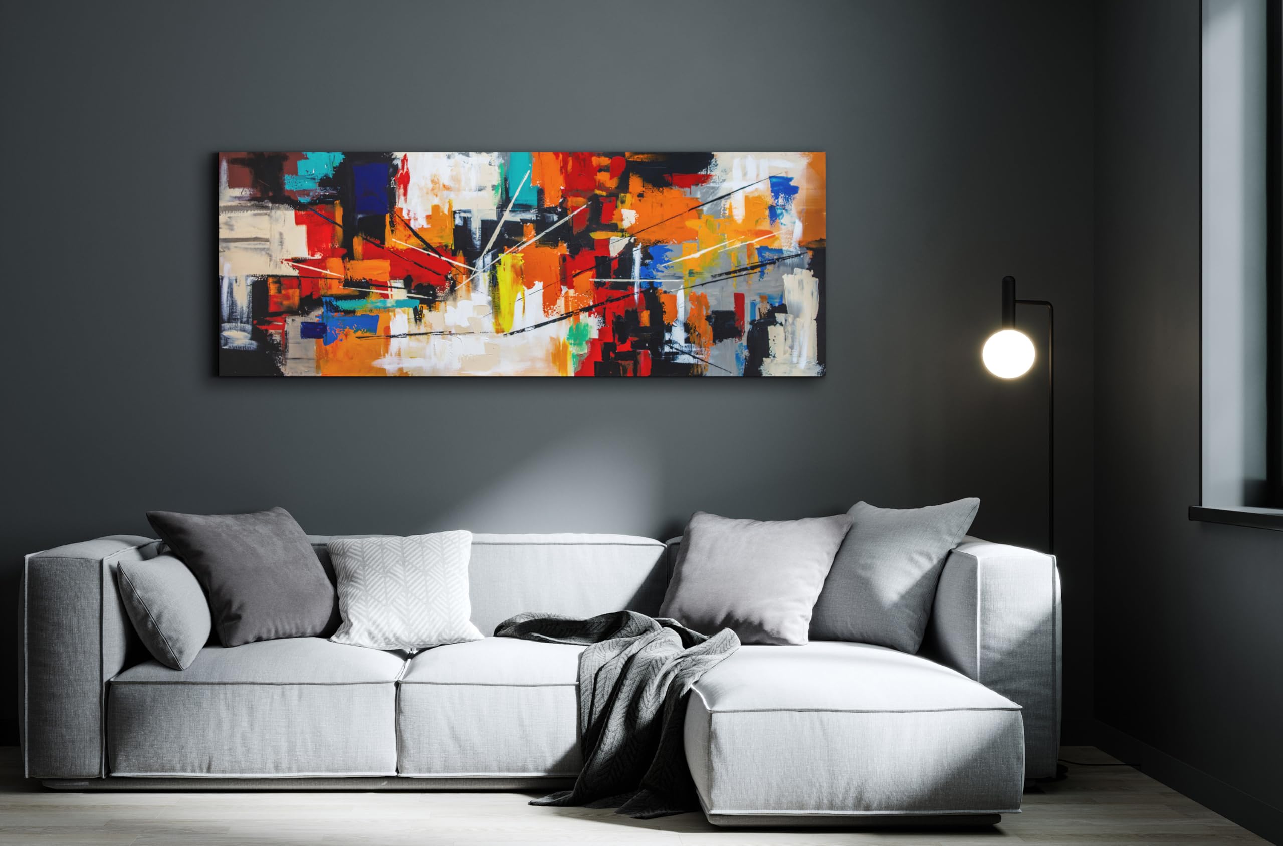Monica Mirafiori I 160x60 cm I Tableau Peint à la Main I Modèles Tableau I Peintre Moderne I Tableaux Peintures I Toile sur Cadre en Bois