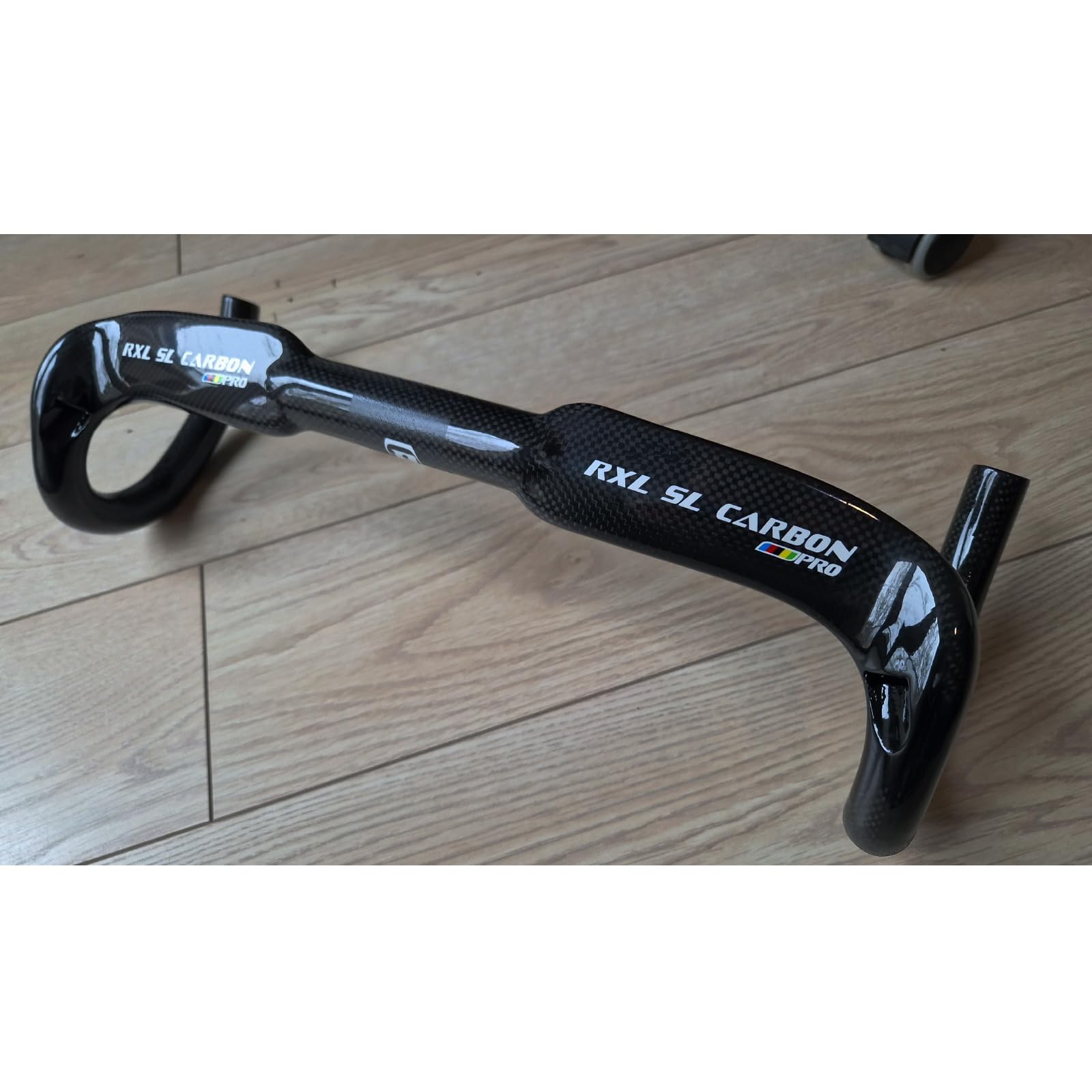 manubrio bici corsa,RXL SL manubrio carbonio bici 31.8mm manubrio da bicicletta carbonio da strada 3K lucido nero 420mm