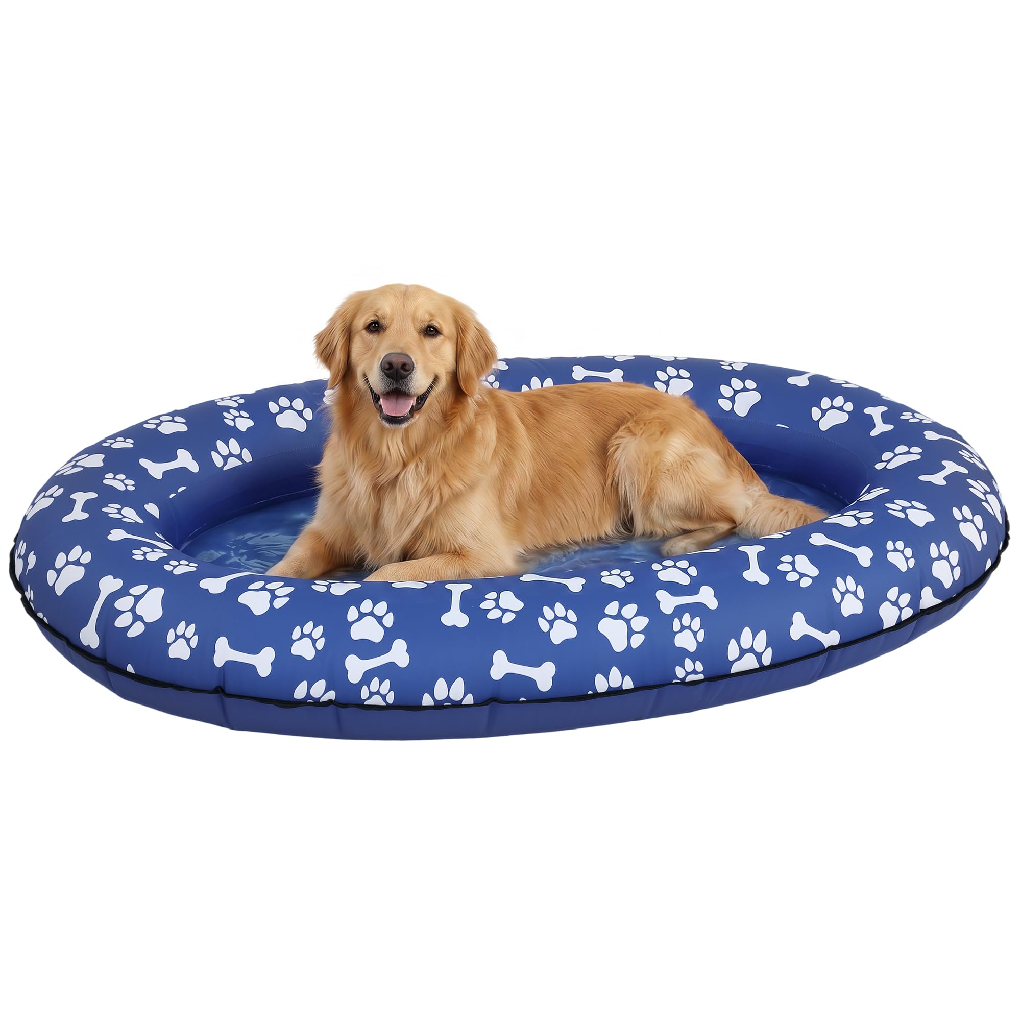 PawHut Canot gonflable pour chien 40kg 155x104x25cm Bleu