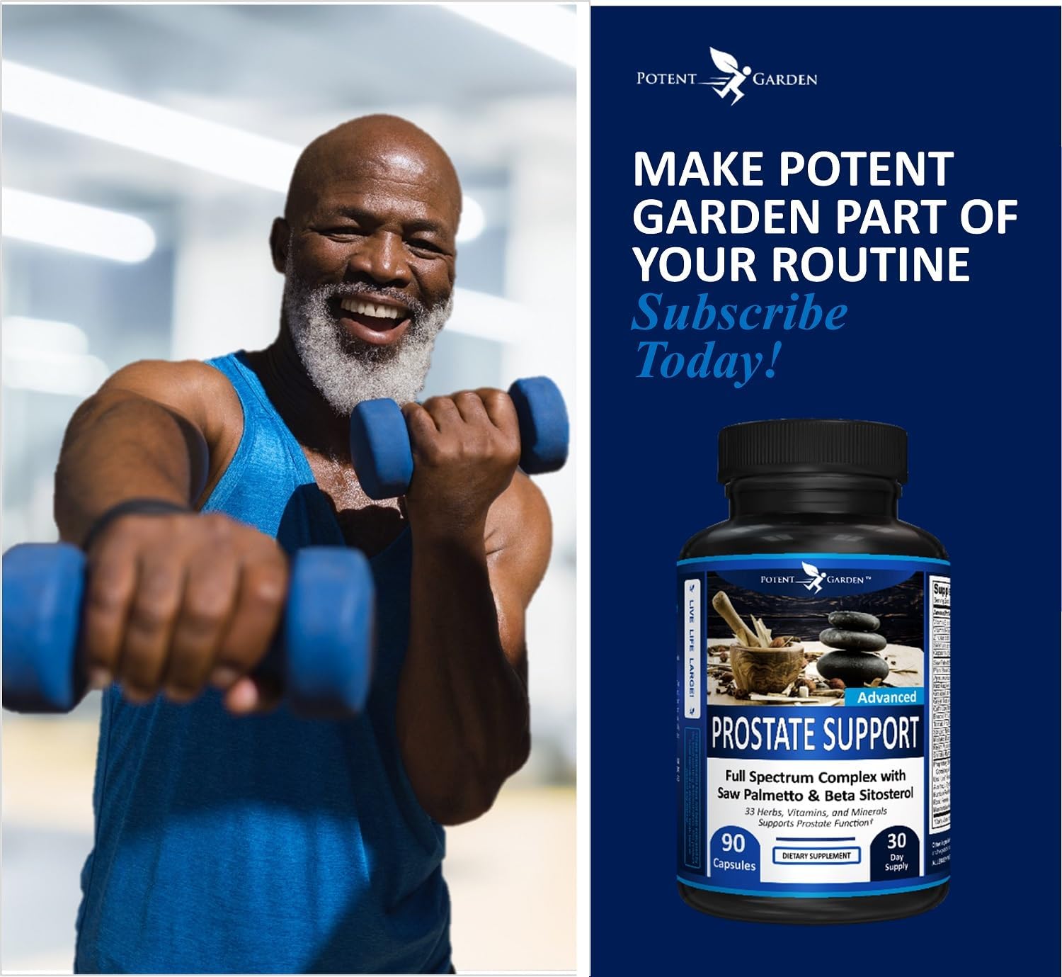 Potent Garden Prostate Support 33 Herbs Including Beta Sitosterol, Pygeum and Saw Palmetto for Men Prostate Health Supplements for Men, 90 Caps - Image 6