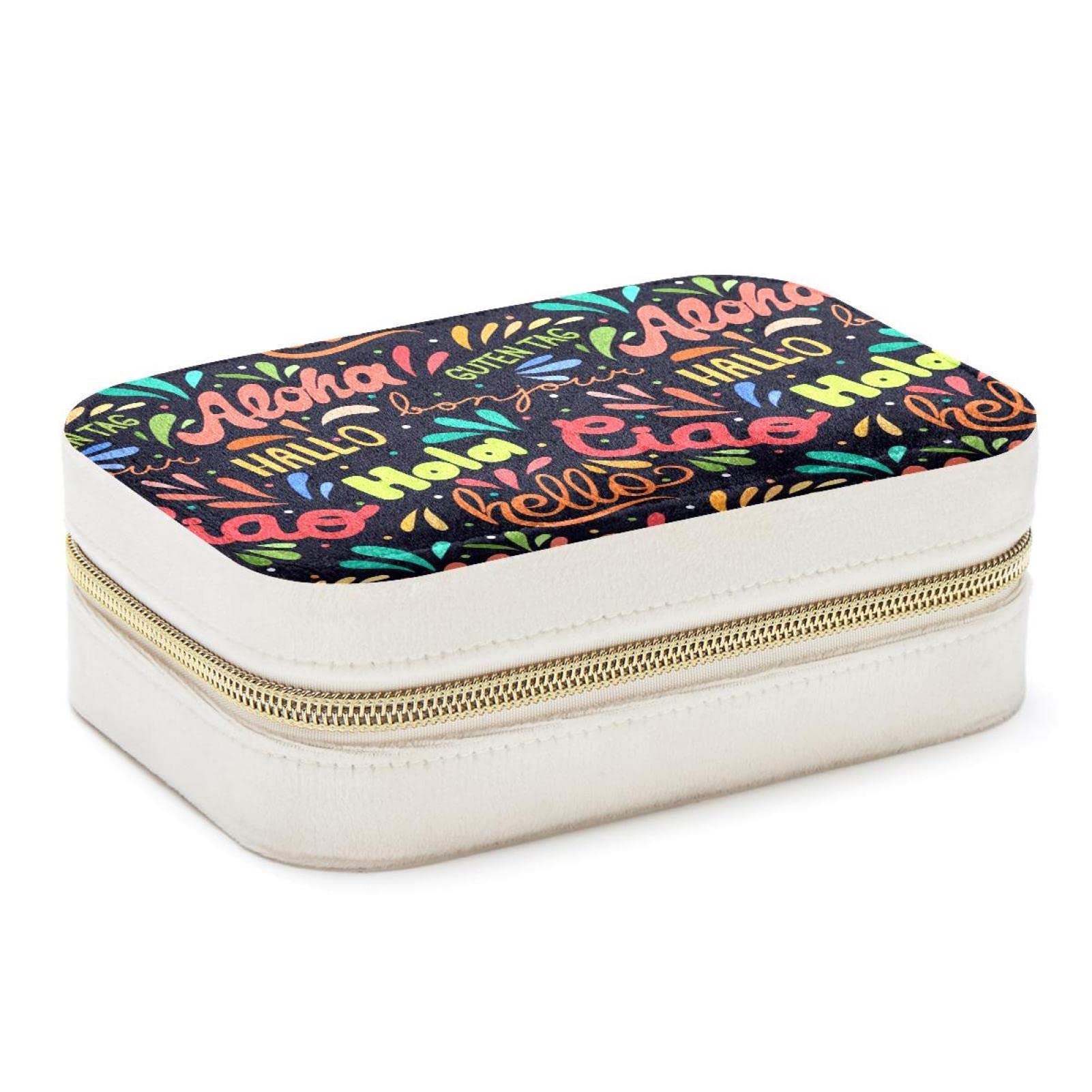 Boîte à bijoux de voyage portable Hello cadeau demoiselle d'honneur