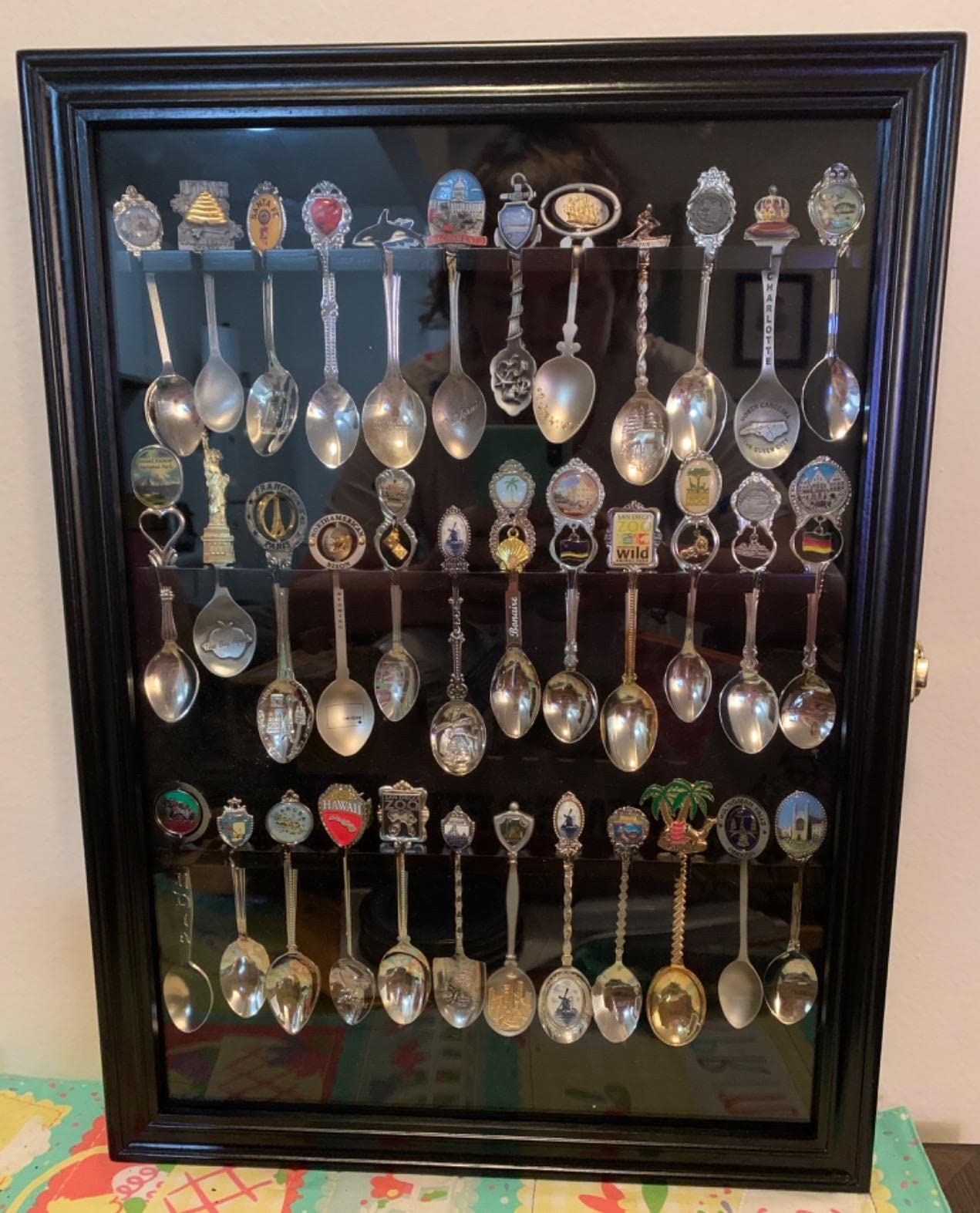Buy 36 Souvenir Tea Spoon Display Case Rack Wall Mountable
