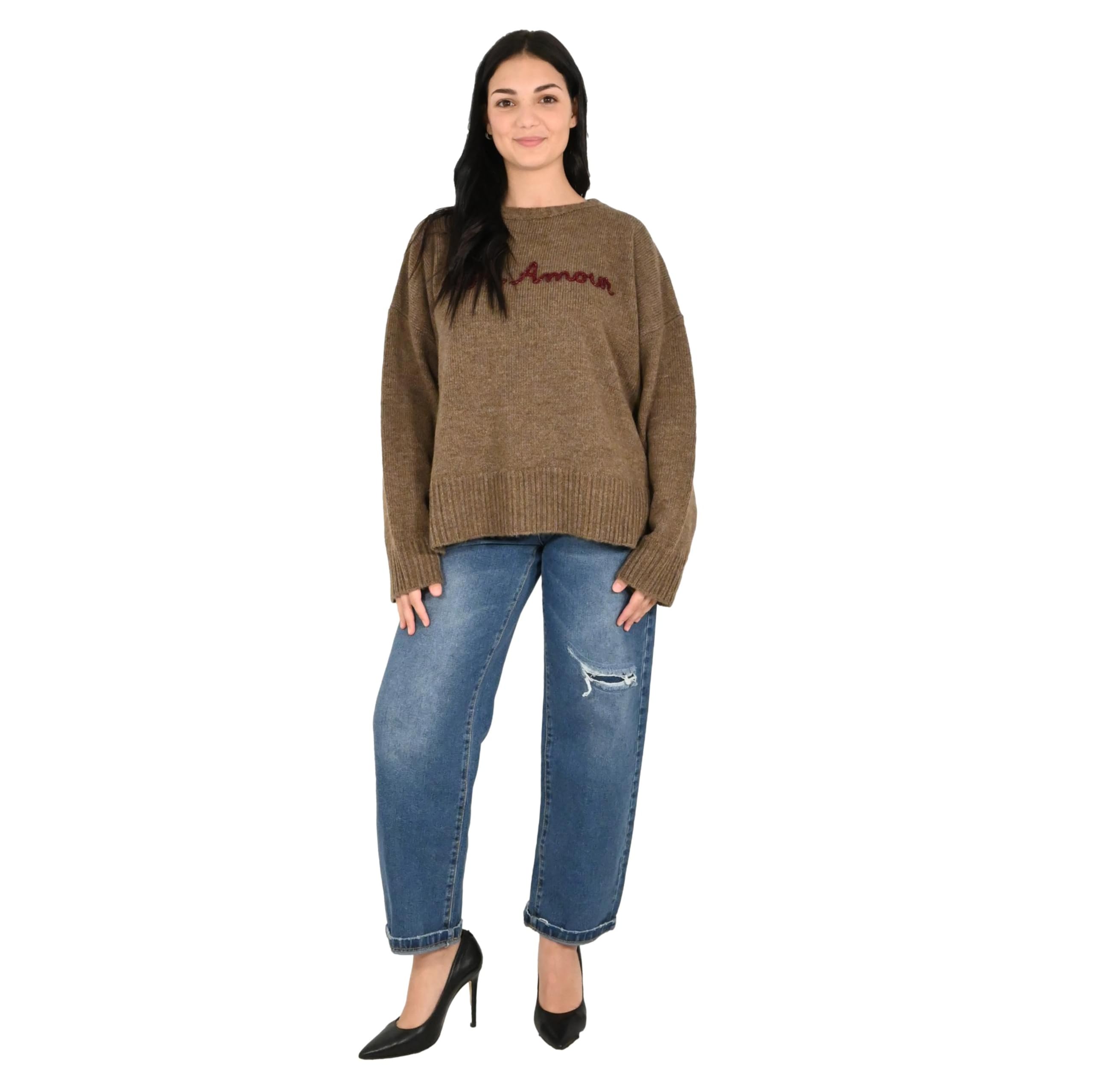 Kontatto maglia donna tortora ribes 3M0968C