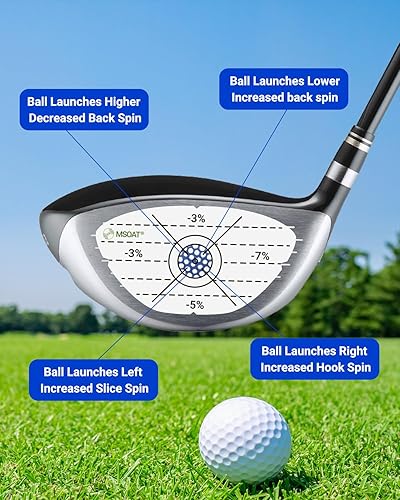 Miniatura 5 de MSOAT Juego de cinta de impacto de golf, 150 unidades, calcomanía de impacto para palos de golf para UTFWhíbrido, maderas, hierros cada 50 piezas,