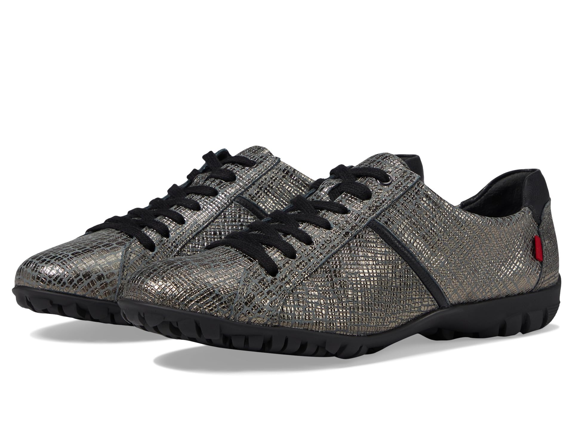 Marc Joseph New York Women's Albany Golf Pump, Metallic Pewter Gator, 7