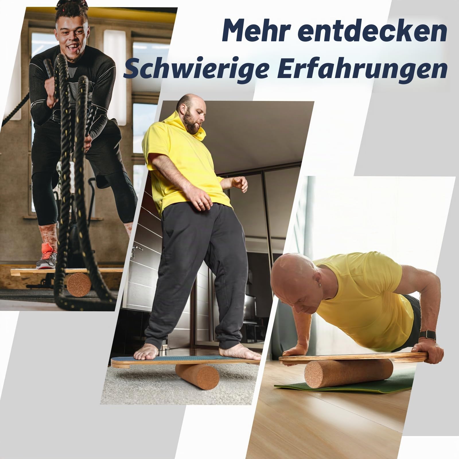 Leogreen Balance Board Holz mit Rocker Skateboard für den Innenbereich