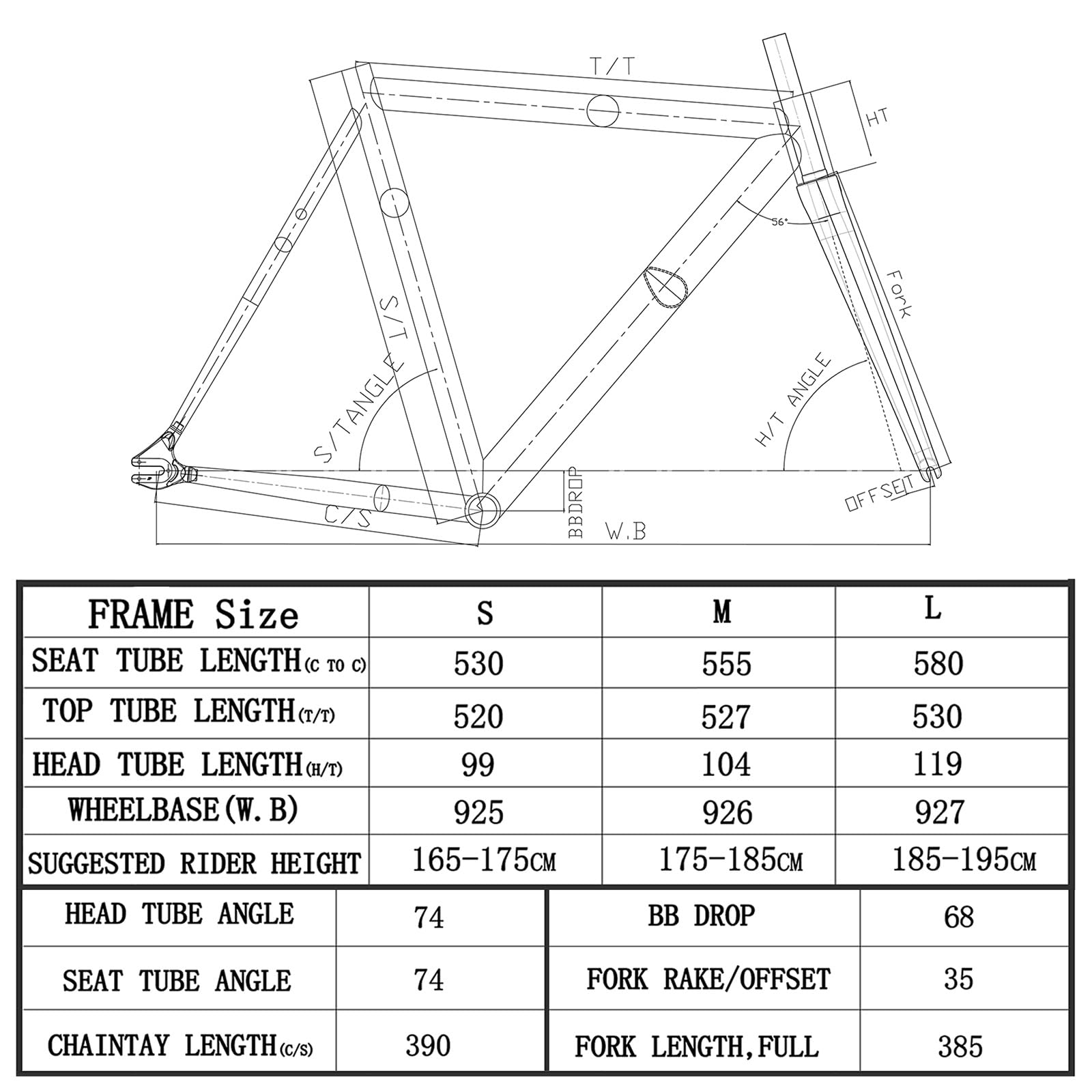 700C Cuadro De Bici De Piñón Fijo Con Horquilla De Carbono 53/55/57cm | Freno De V Y Liberación Rápida 100/120mm, Marco De Bicicleta De Pista De Carreras De Aluminio