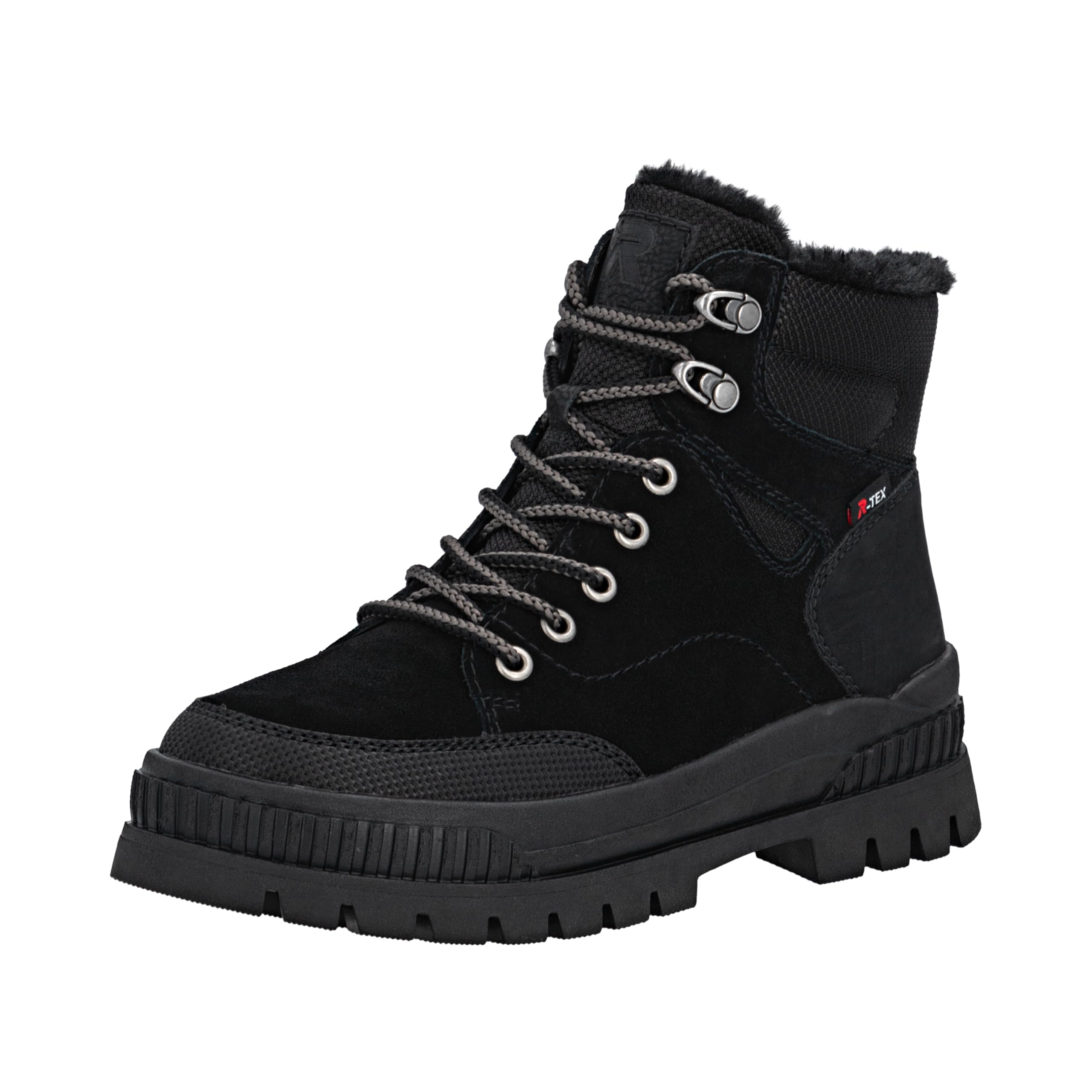 Rieker Women's W2176 Lace-up Boots, Black, 9 UK