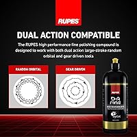 Vista 2 de RUPES 9.DAFINE Pack of 1 1000 ml Yellow D-A Fine High Performance Polishing Compound for Car Detailing & Removing Scratches Removes Fine Defects