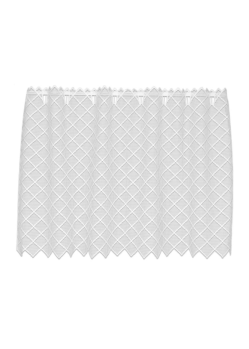 Cortina corta Filet Crochet Heritage Lace ideal para iluminar cocinas y comedores rústicos