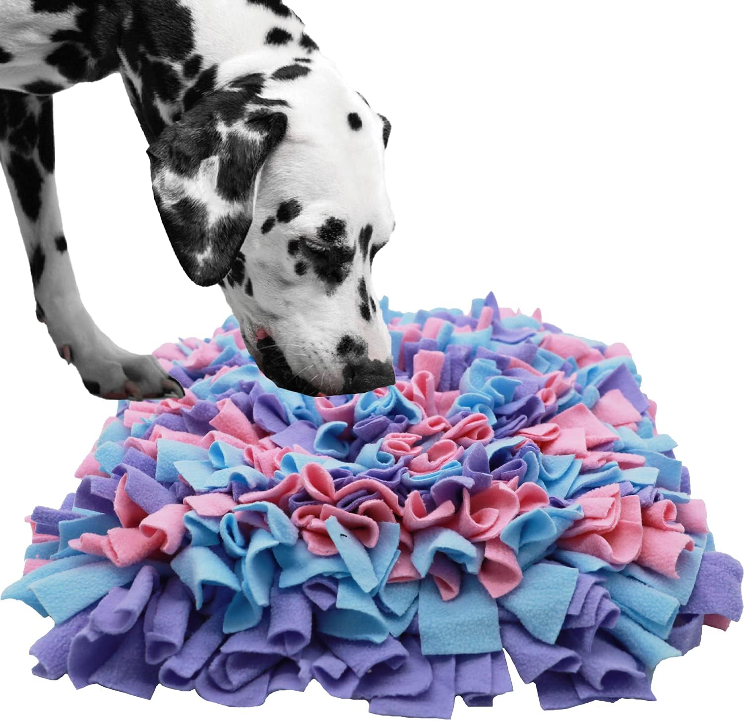 LIVEKEYPet Snuffle Mat for Dogs, Dog Feeding Mat, Nosework Training Mats for Foraging Instinct Interactive Puzzle Toys (Pink&Purple&Blue)