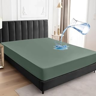 Waterproof Mattress Protector 90 x 200 cm Fitted Sheet, Breathable Mattress Cover Waterproof Mattress Protector Moisture Protection Fitted Sheet