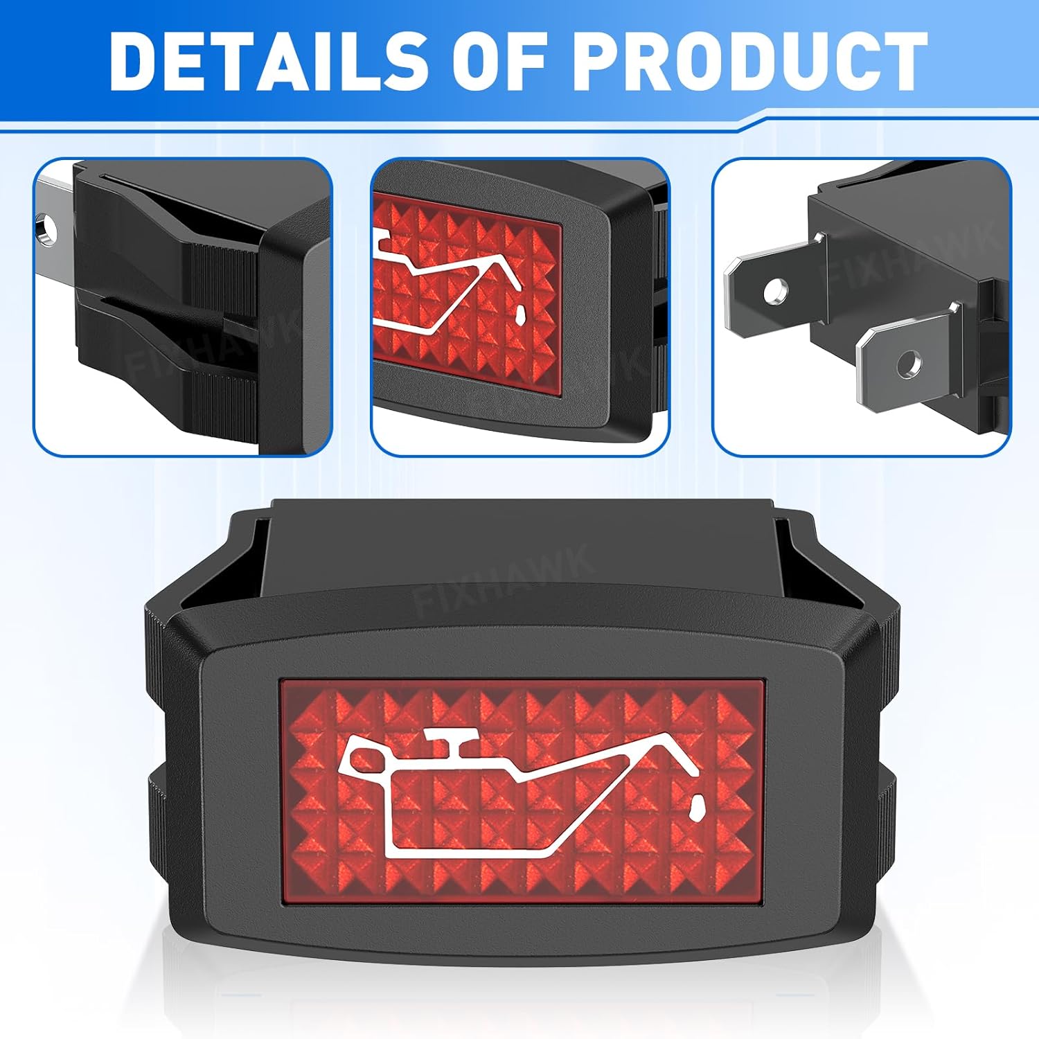 Oil Warning Light for Club Car DS & Precedent 1984-2018 Gas Golf Cart,Replace OEM 1016630