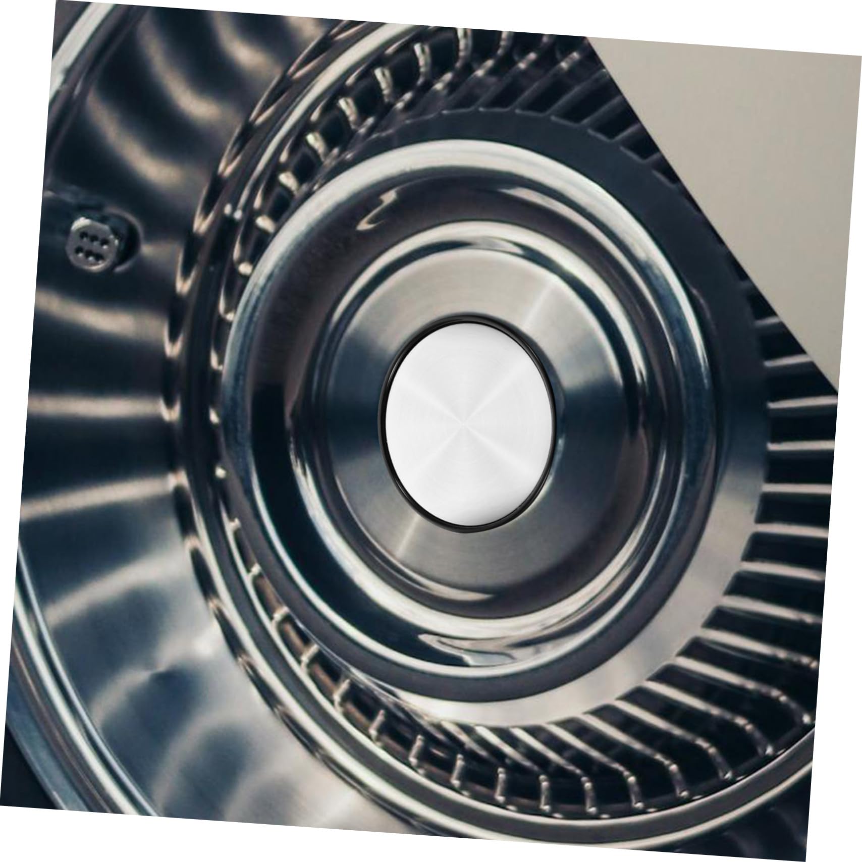 GLEAVI 4pezzi Coprimozzi Ruota Coprimozzi Ruota Auto Veicolo Realizzati in Alluminio ABS Protezione da Sporcizia