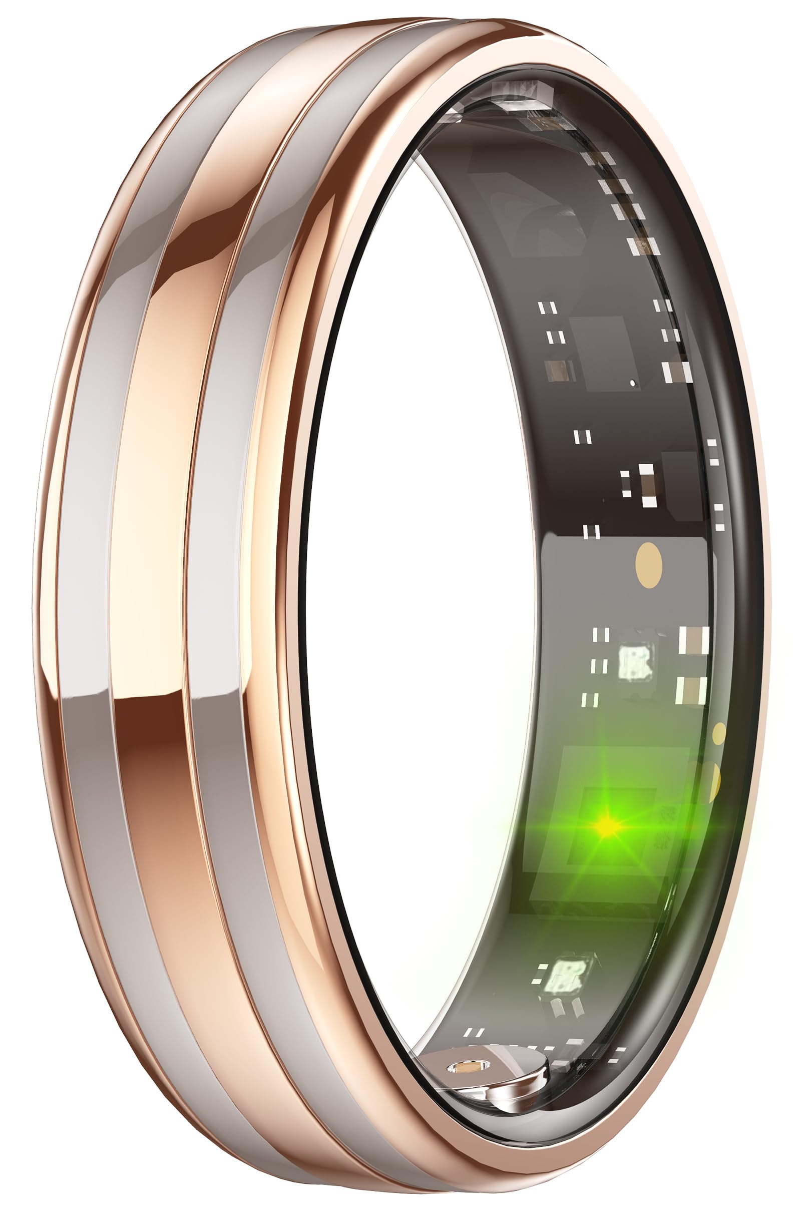 Smart Ring for Men Women Fitness Tracker Ring with Sleep Monitor Heart Rate Tracking Gesture Control Activity Tracker Health Ring Ceramic Metal Smart Ring Gift for Couples Waterproof Ultra-Thin 6.3mm-picture-26