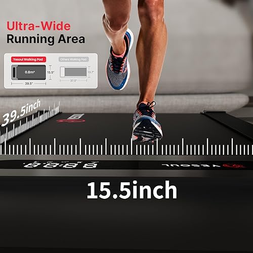 Miniatura 6 de Yesoul Walking Pad Treadmill with 10% Auto Incline, Under Desk Treadmill for Home Walking, Hiking & Running, 300lbs Capacity, Smart App Scenic