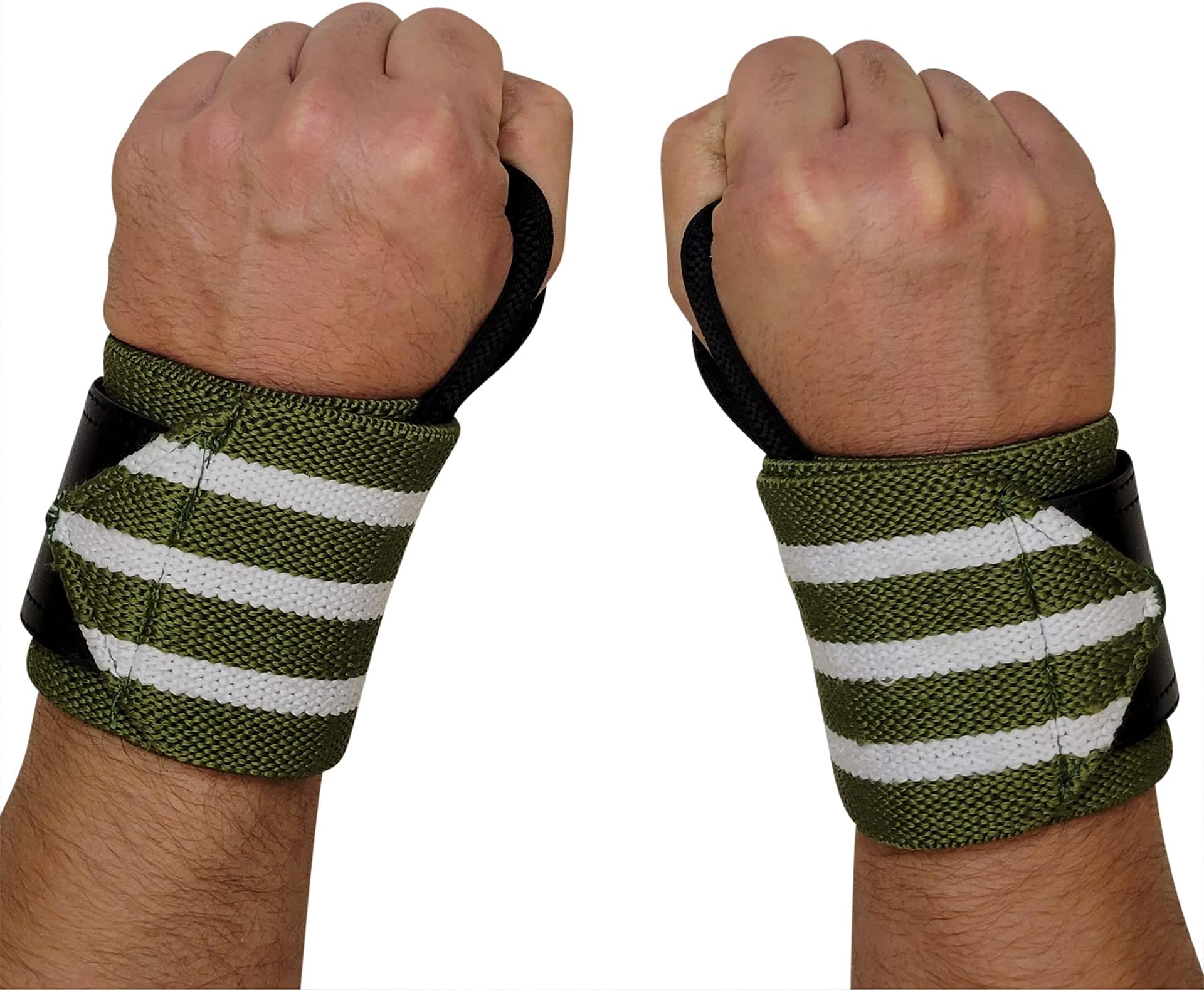 Swoll Daddy Wrist Wraps - 18" Premium Grade with Thumb Loops - Wrist Support Brace - Men & Women - Strength Training, Crossfit, Powerlifting, Weight Lifting (Spartan)