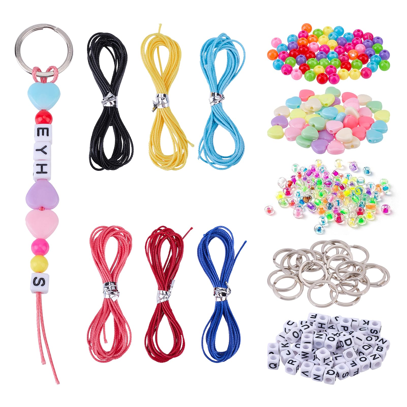 MIIIM 120 Perline In Silicone 15 Mm Per Creazioni Fai Da Te - 5 Colori, Con Perline Legno - 4