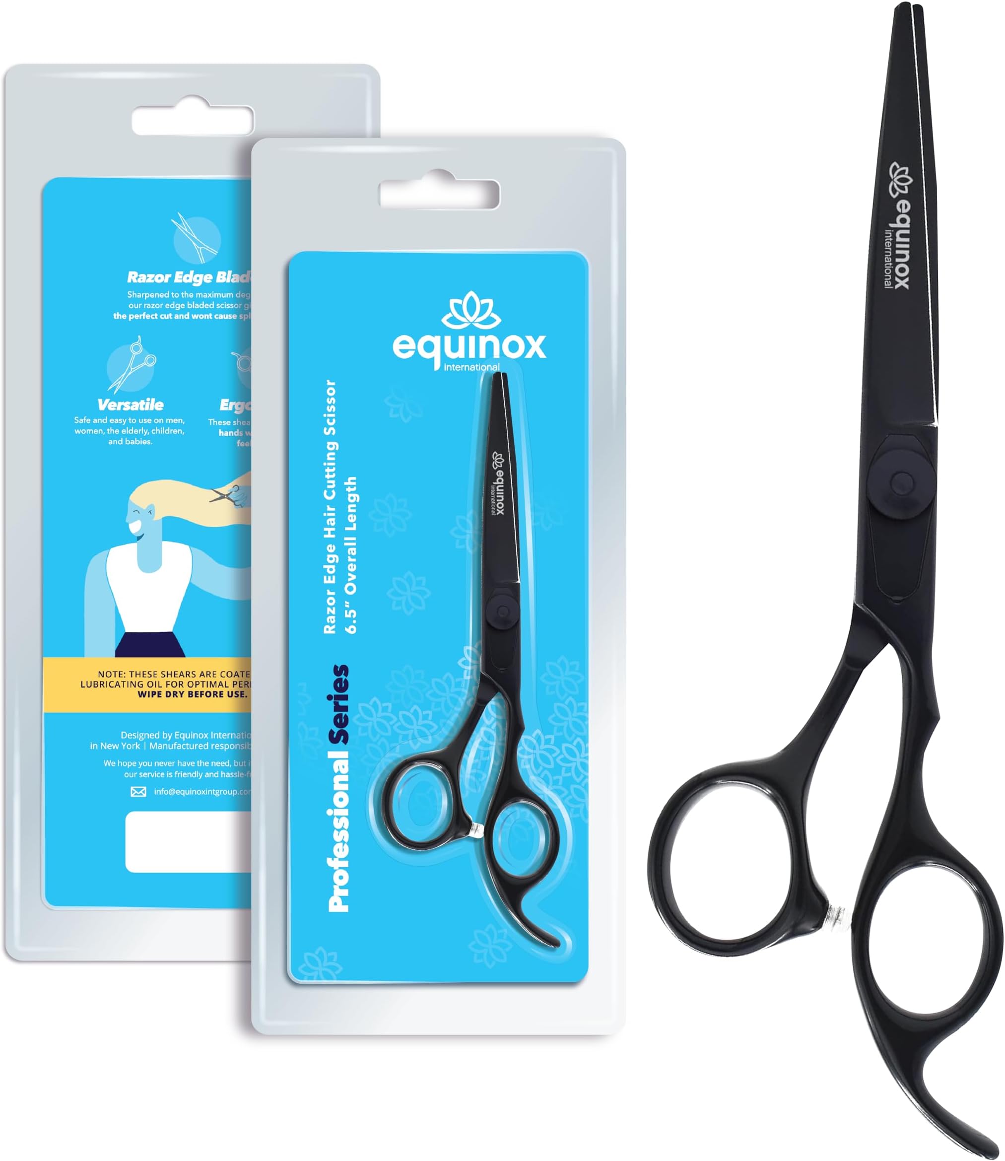 Edge Series Professional Razor - Hairdresser Grade Cutting Edge - 6.5" Overall Length - Fine Adjustment by Tension Screw - Japanese Stainless Steel