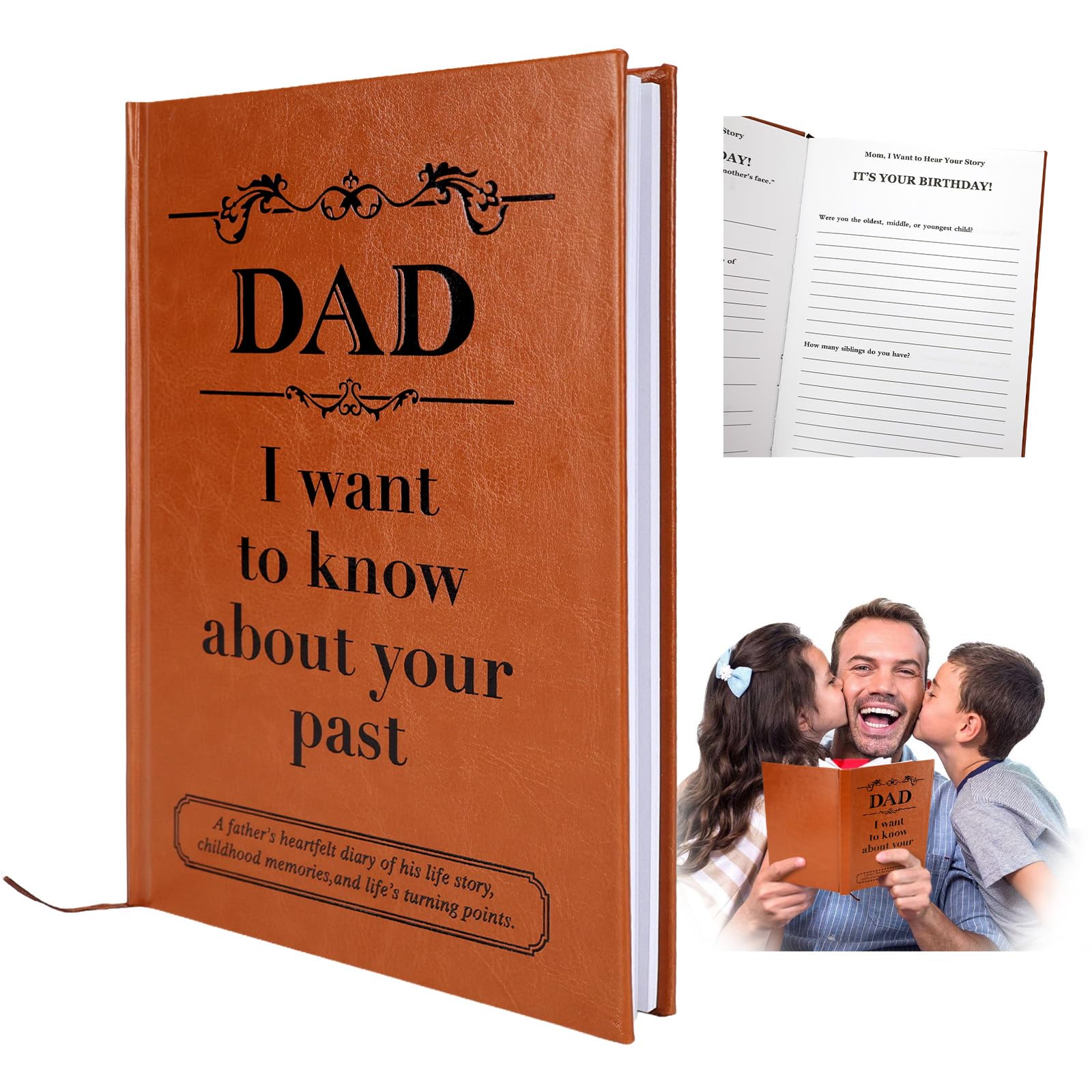 Dad I Want to Hear Your Story Tell Me Your Story Dad Journal Book, A Father's Guided Journal to Share His Stories and Memories, Meaningful Family Gifts Ideas for Fathers Day Birthday Christmas