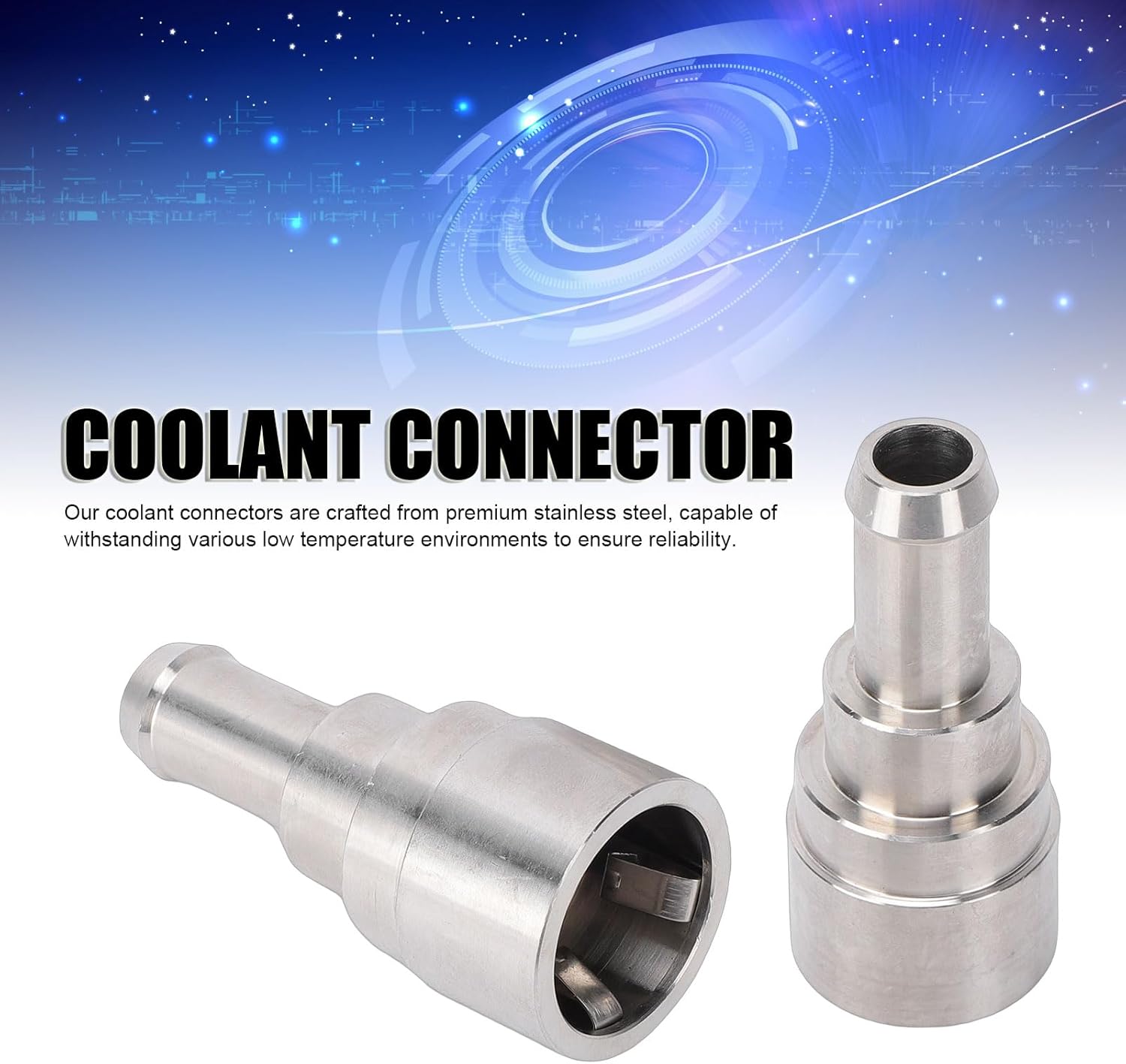 Fabater 2PCS Stainless Steel Coolant Hose Connector Replacement for 800 Leak Proof HVAC Heater Hose Connector