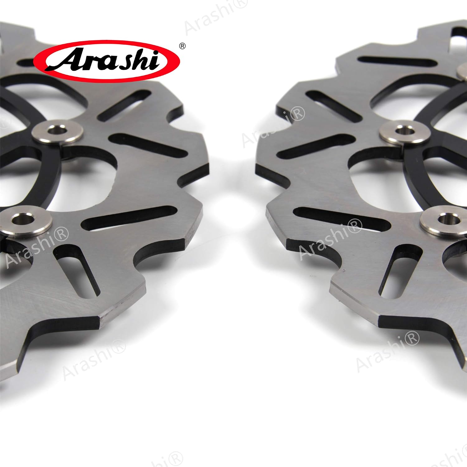 Arashi Front Rear Brake Discs Rotors for Honda CBR600RR Non ABS 2003-2020, CBR600RR ABS 2009-2015, CBR1000RR 2004-2005, Motorcycle Replacement Accessories Parts Black