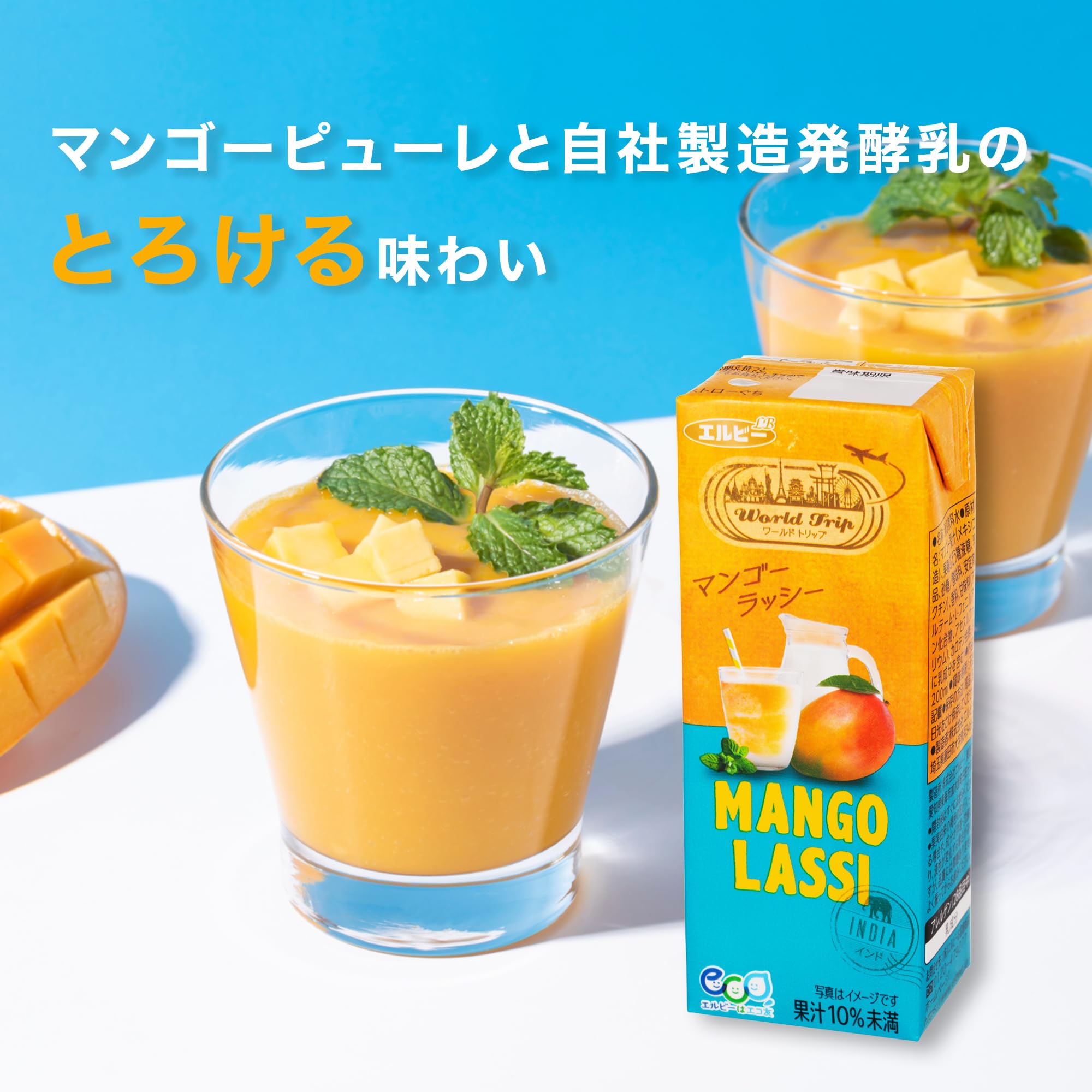 Amazon.co.jp: エルビー マンゴーラッシー 200ml × 48本 (24本入 x 2