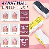 Vista 3 de Nail Shine Buffer Block Kit - All in One 4 Way Shiny Buffer Nail Shiner Polisher Buffing Smoothing Blocks for Natural Nails 4Pcs
