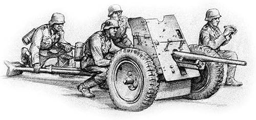 Miniatura 4 de ZVEZDA 3610 - Pistola antitanque alemana con tripulación PAK-36 - Kit de plástico escala 135 89 piezas longitud 6"  6.3 in