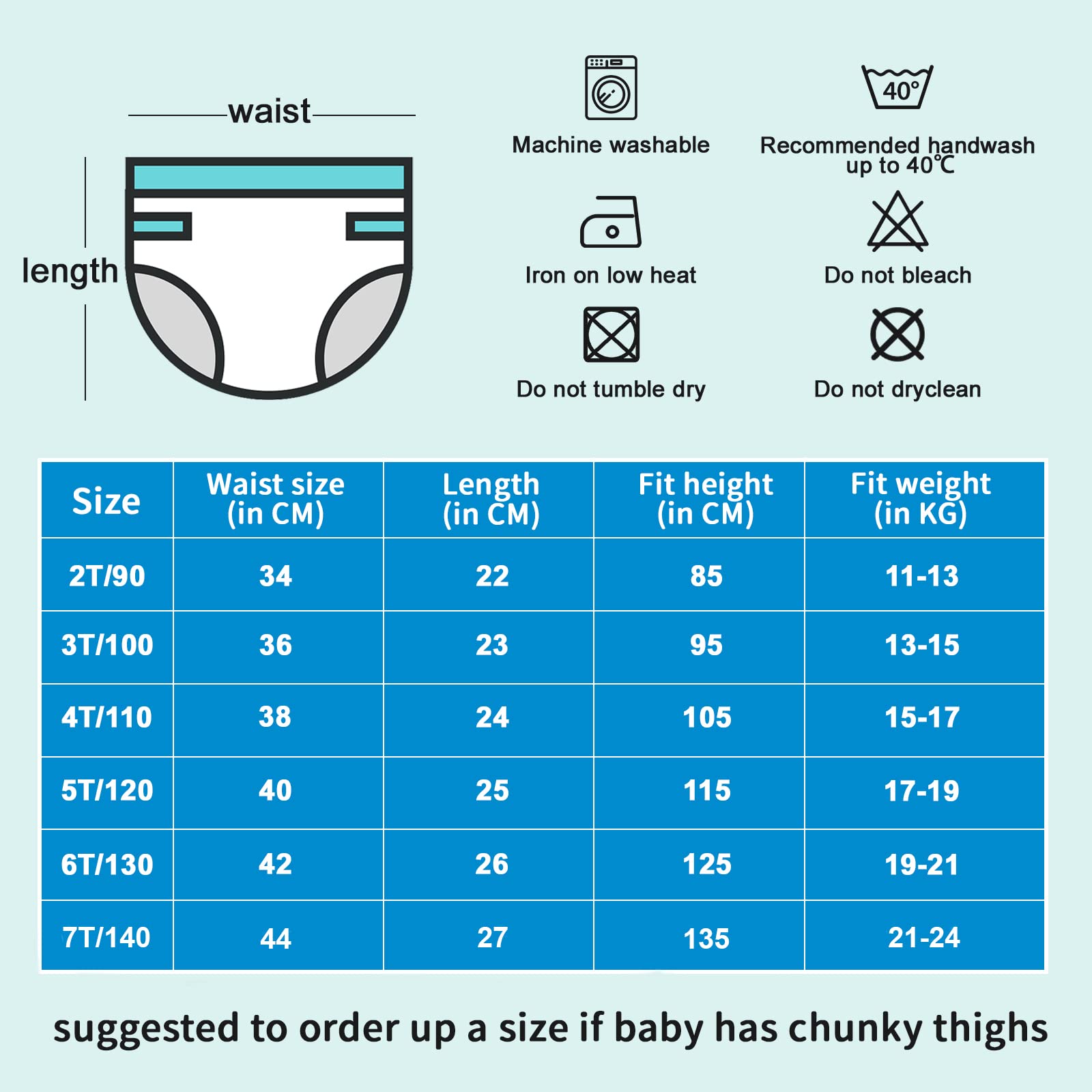 FLYISH DIRECT Pantalones de Entrenamiento para IR al baño para bebés para Entrenamiento para IR al baño, Pantalones de Entrenamiento para niños con Estructura de 6 Capas, Suaves y cómodos, Coche