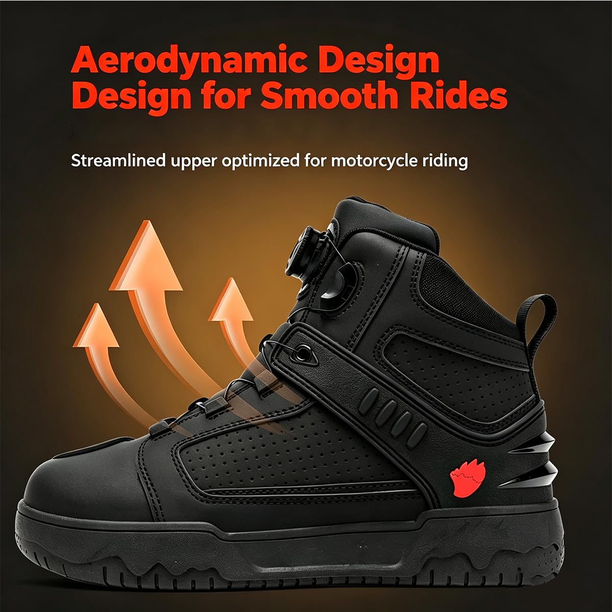 SDEQA Stivali da Moto Impermeabili da Uomo Scarpe Racing | Stivali da Motocross Protettivi Scarpe Moto con Supporto alla Caviglia per Pista e Strada