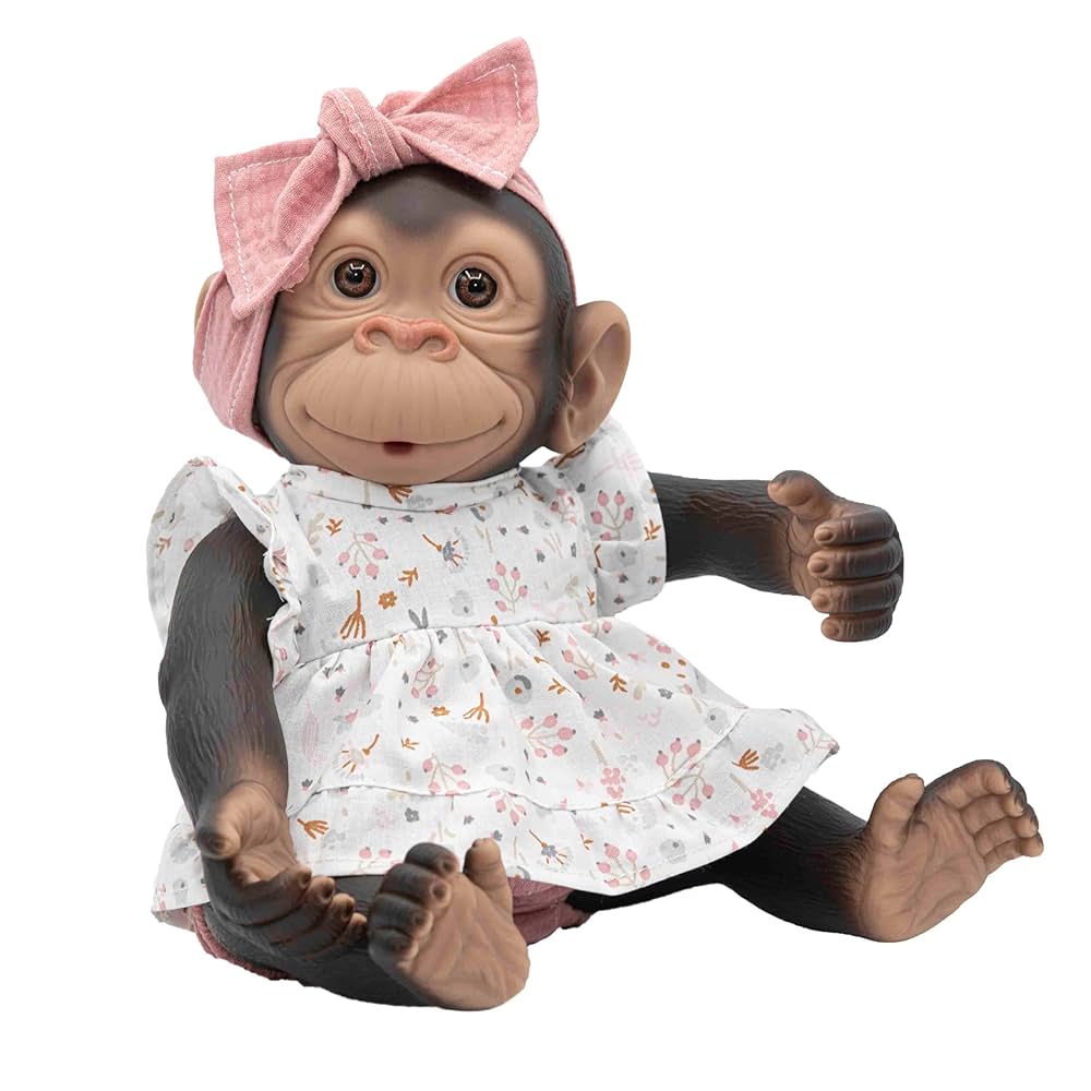 ROSATOYS Reborn Baby Gorilla Chimpanzee Jumpsuit 40cm - Pink
