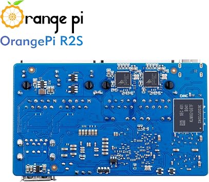 Orange Pi R2S 8GB RAM LPDDR4X with 8GB eMMC Flash RISC V 8 Core 2Tops Al Arithmetic Power Development Board, 2.5G High-Speed Dual LAN Ports Single Board Computer