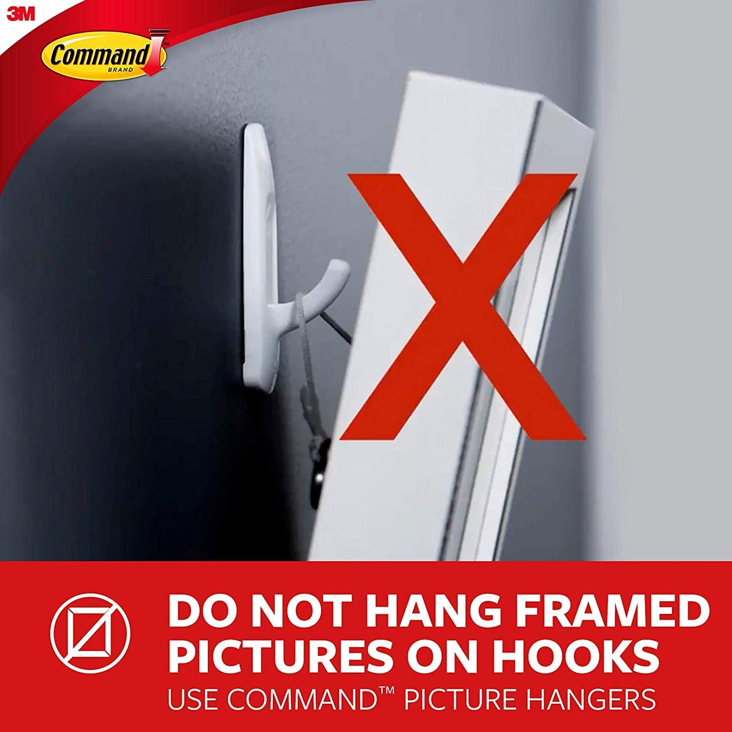 COMMAND Wire Hooks, 18 Pieces, Indoor White, Holds .5 Lbs.,18 Small Hooks