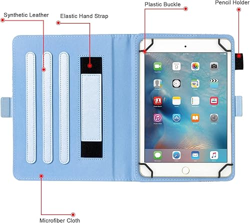 Miniatura 8 de Dteck Funda universal para tablet de 9.5 a 10.5 pulgadas, delgada, ligera, con soporte de bolsillo, para Apple