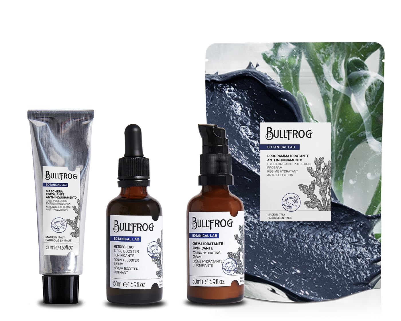 Bullfrog, Anti-Pollution Hydrating Program: 3-Step Treatment for Nourished and Protected Skin Tones and Hydrates
