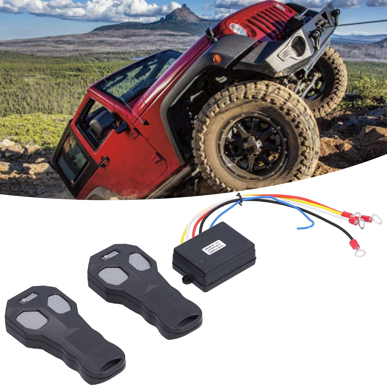 Telecomando Wireless per Verricello 2 Pezzi 12V Sostituzione Elettrica per Camion ATV Universale