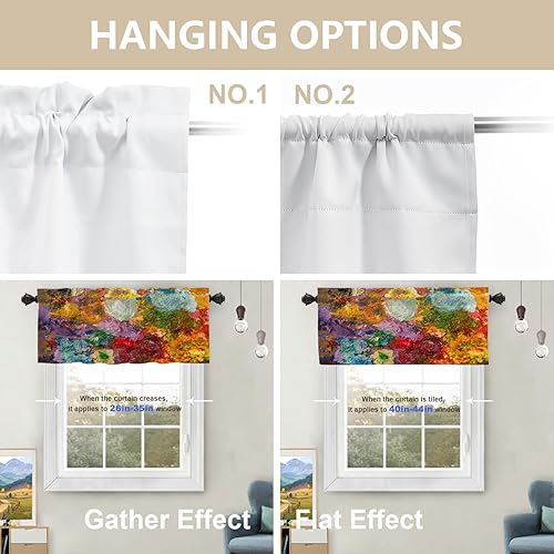 Miniatura 262 de Cenefas de cocina modernas con patrón de cobre marrón dorado para ventanas, cenefas opacas abstractas de marcas de arañazos y cortinas opacas