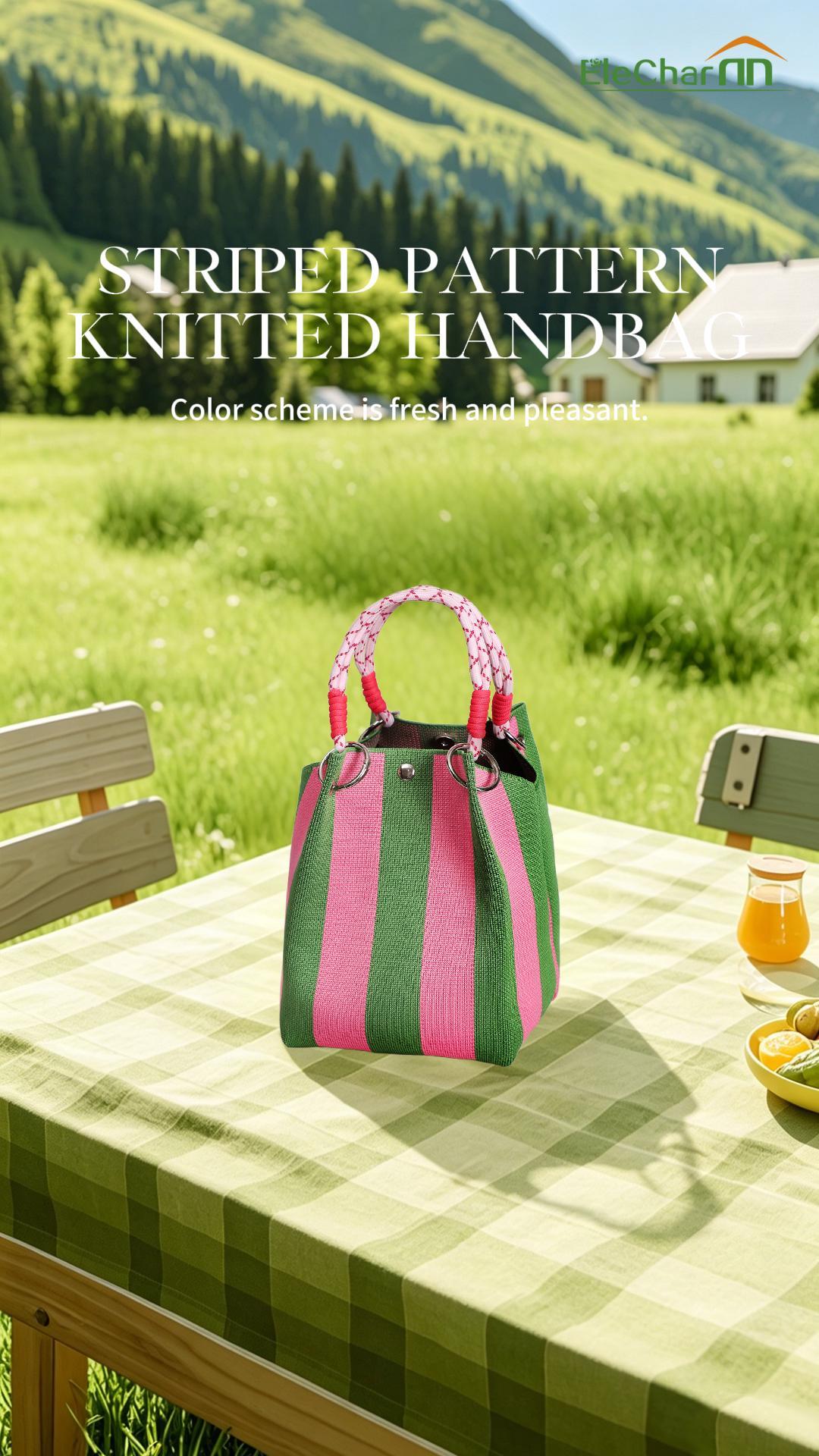 Bolso Tote para Mujer de Tejido con Asa de Crochet miniatura 7