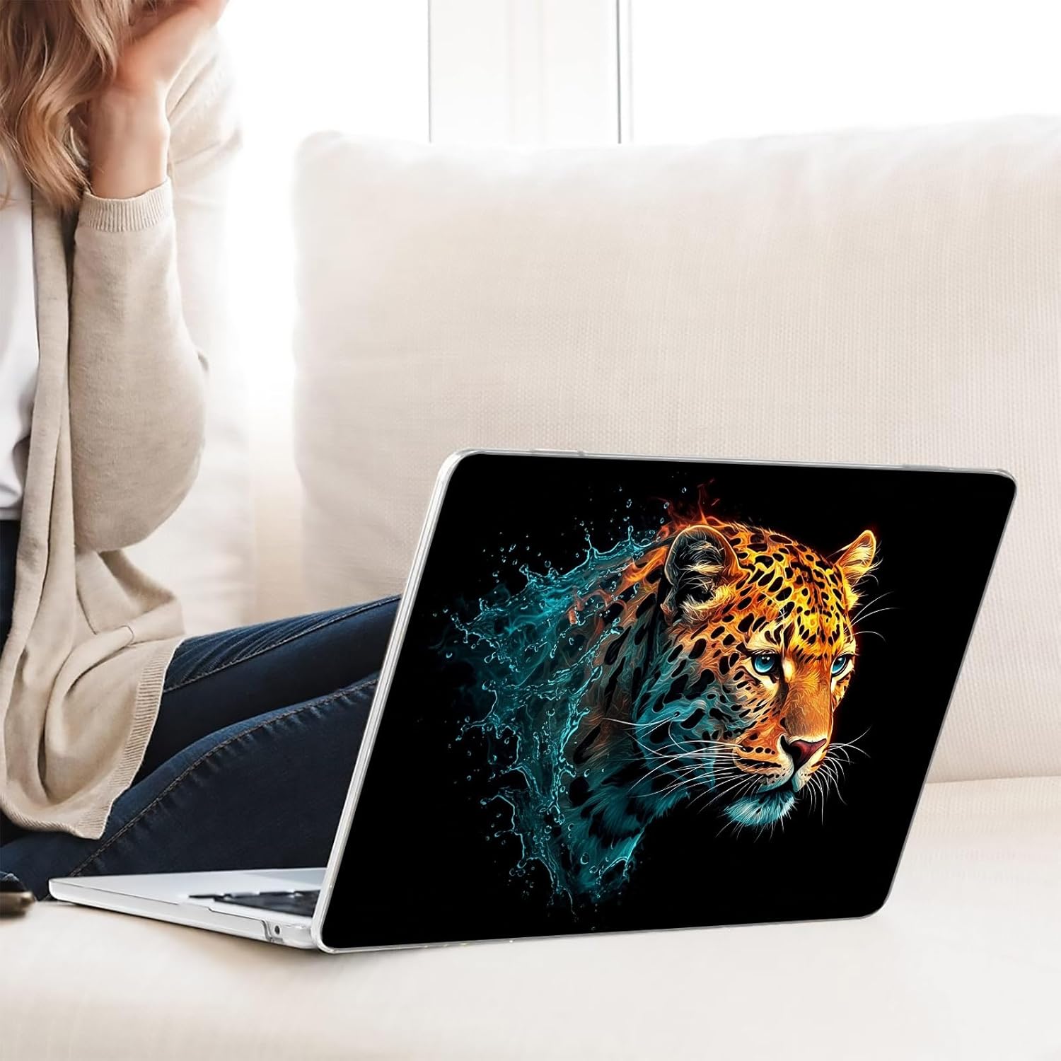 Compatible with MacBook Neo 13-inch, Hard Shell Case with Keyboard Cover and Screen Protector (A3404 A18 Pro chip, 2026 Release) - Leopards MC21189