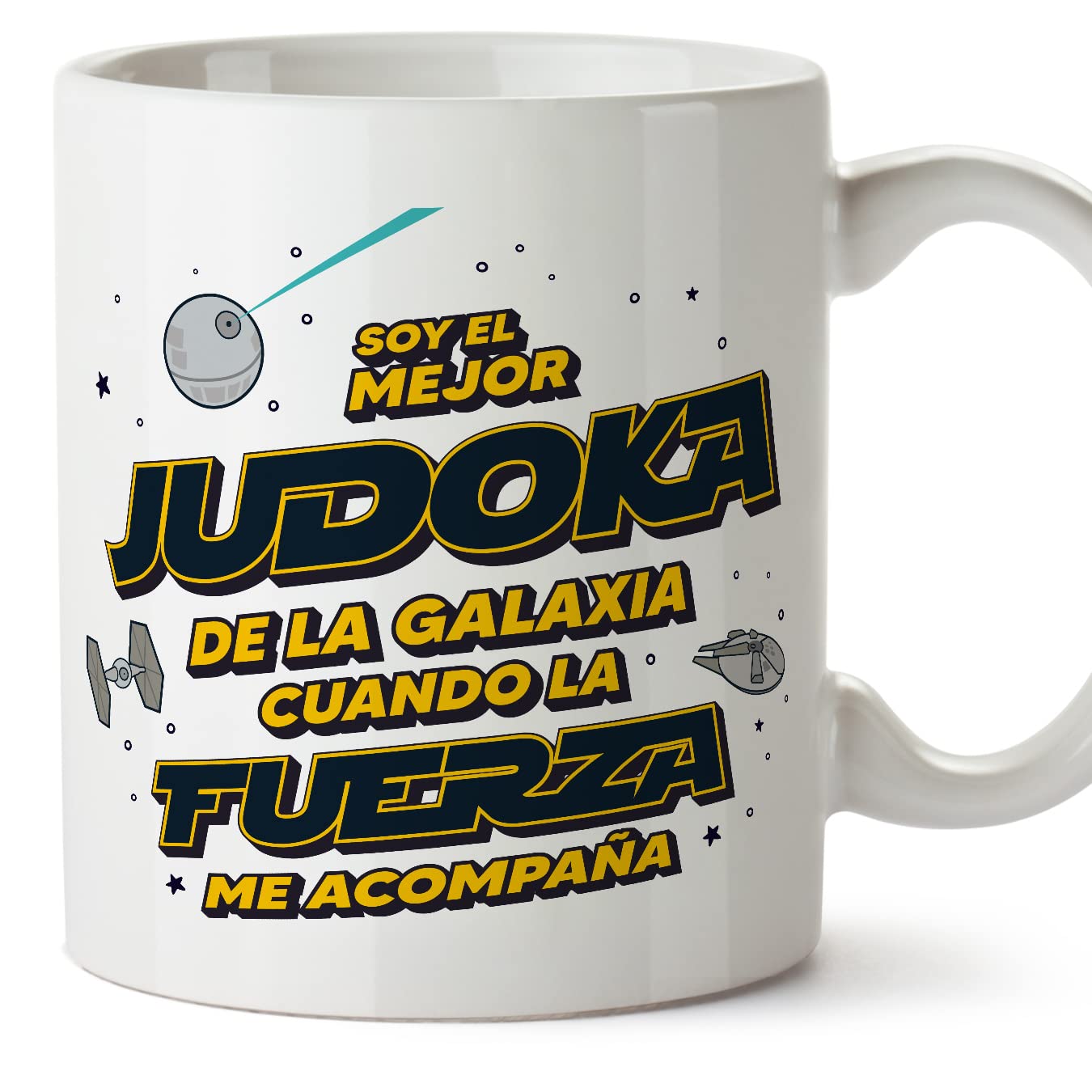 MUGFFINS Tazas para JEFE hombre - En Español - Mejor de la Galaxia Cuando Fuerza me Acompaña - 11 oz / 330 ml - Regalo original y divertido — view 13