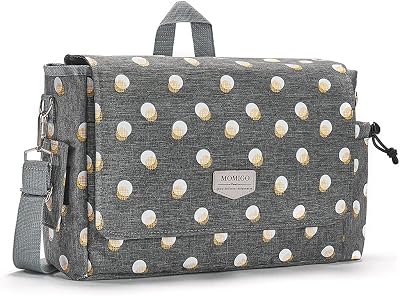 MOMIGO Baby Diaper Caddy Bag - Large Capacity Diaper Caddy Tote Bag Baby Stroller Bag Nursery Storage Bin for Diapers, Wipes & Toys Diaper Bag for Outdoor (Dots)