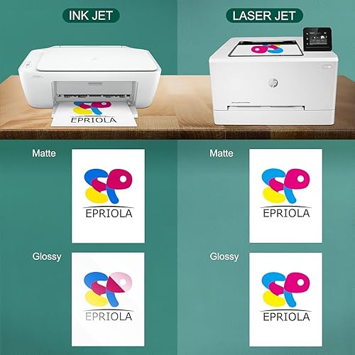 Miniatura 3 de Papel adhesivo imprimible de alta calidad blanco brillante 15 hojas de papel adhesivo fuerte etiqueta de hoja completa de 85 x 11 pulgadas papel