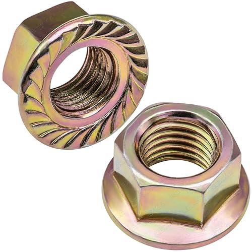 Rexka Tuercas giratorias de brida dentada de escape M10-1.25 para Toyota Honda 90212-SA5-003 Accord Civic Odyssey Acura